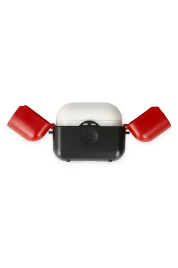 Newface Airpods 3 (3.nesil) Basmalı Kılıf - Siyah-Kırmızı resmi
