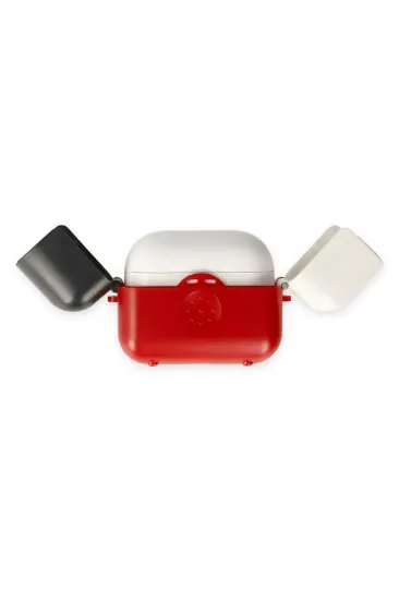 Newface Airpods 3 (3.nesil) Basmalı Kılıf - Kırmızı-Siyah-Beyaz resmi