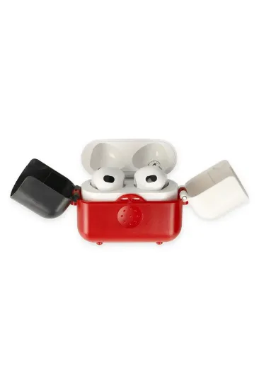 Newface Airpods 3 (3.nesil) Basmalı Kılıf - Kırmızı-Siyah-Beyaz resmi