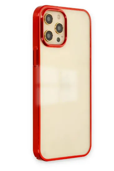 Newface iPhone 12 Pro Max Kılıf Element Silikon - Kırmızı resmi