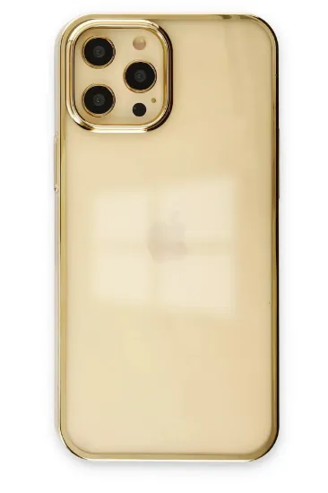 Newface iPhone 12 Pro Max Kılıf Element Silikon - Gold resmi