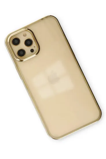 Newface iPhone 12 Pro Max Kılıf Element Silikon - Gold resmi