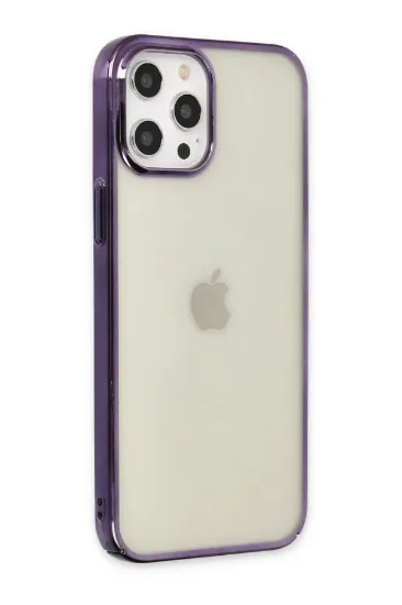 Newface iPhone 12 Pro Max Kılıf Element Silikon - Mor resmi