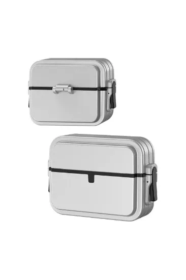 Newface Airpods 3 (3.nesil) 404 Kilitli Kılıf - Gri resmi