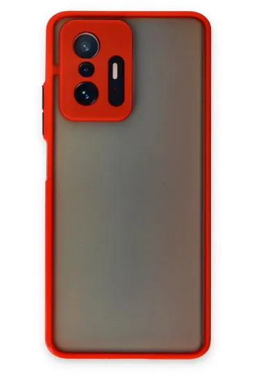 Newface Xiaomi Mi 11T Pro Kılıf Montreal Silikon Kapak - Kırmızı resmi