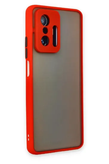 Newface Xiaomi Mi 11T Pro Kılıf Montreal Silikon Kapak - Kırmızı resmi