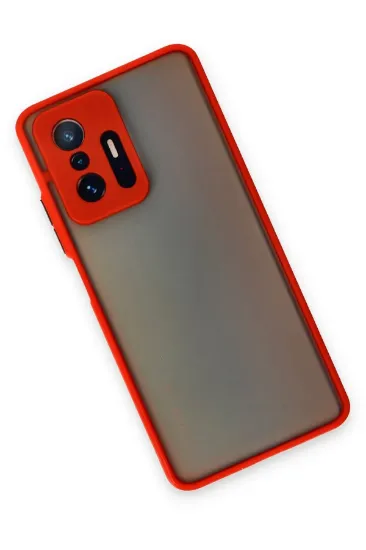 Newface Xiaomi Mi 11T Pro Kılıf Montreal Silikon Kapak - Kırmızı resmi