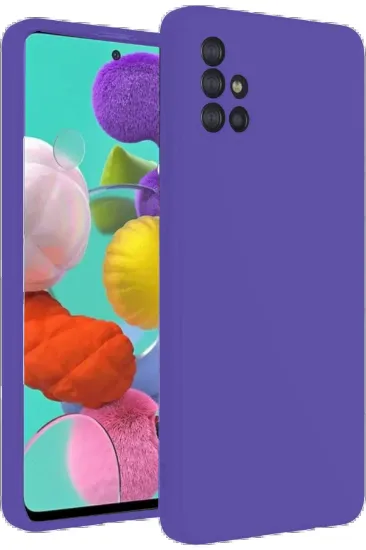 Newface Samsung Galaxy A31 Kılıf Nano içi Kadife Silikon - Mor resmi