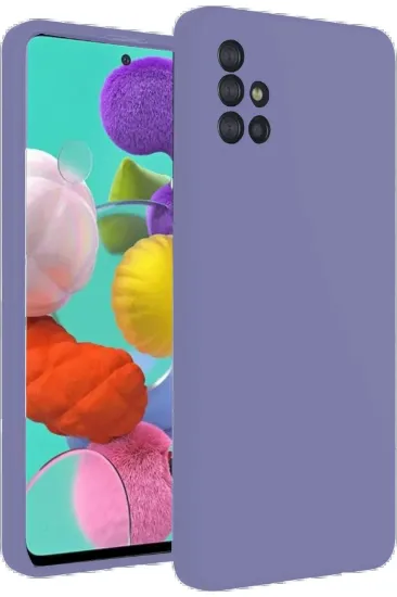 Newface Samsung Galaxy A31 Kılıf Nano içi Kadife Silikon - Lila resmi