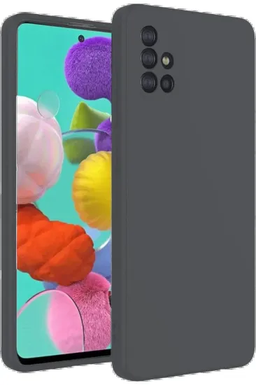 Newface Samsung Galaxy A31 Kılıf Nano içi Kadife Silikon - Gri resmi