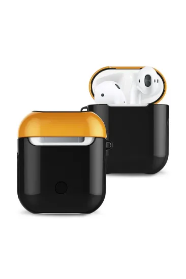 Newface Airpods 2 (2.nesil) 3in1 Kılıf - Siyah-Sarı resmi