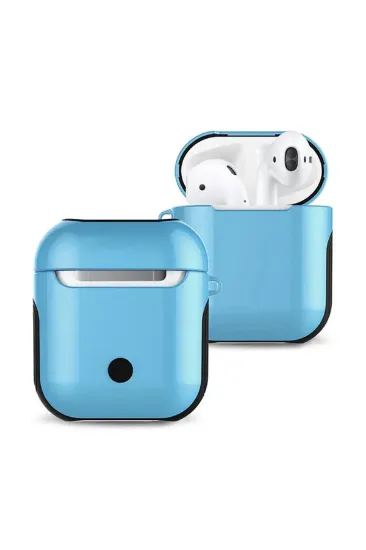 Newface Airpods 2 (2.nesil) 3in1 Kılıf - Mavi resmi
