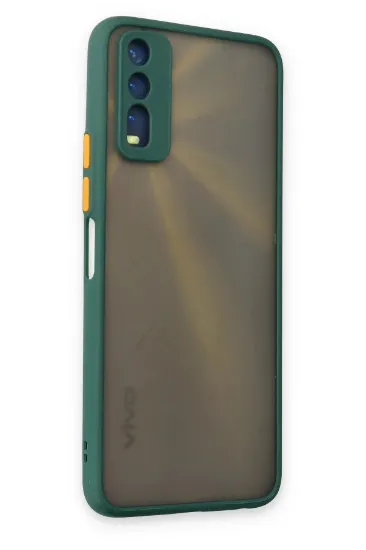 Newface Vivo Y11S Kılıf Montreal Silikon Kapak - Yeşil resmi