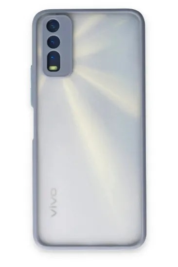 Newface Vivo Y11S Kılıf Montreal Silikon Kapak - Gri resmi