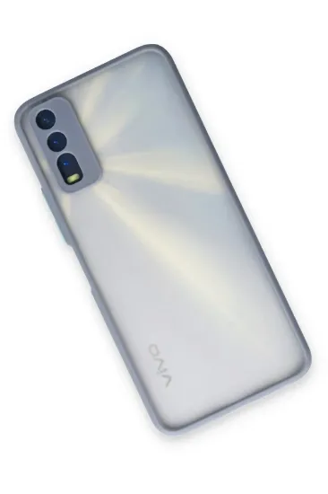 Newface Vivo Y11S Kılıf Montreal Silikon Kapak - Gri resmi