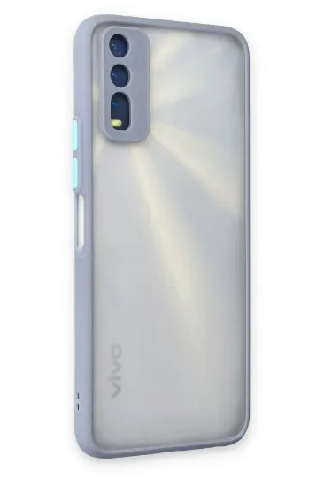 Newface Vivo Y11S Kılıf Montreal Silikon Kapak - Gri resmi