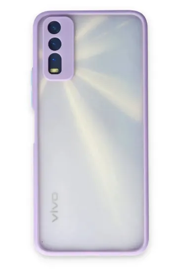 Newface Vivo Y11S Kılıf Montreal Silikon Kapak - Mor resmi