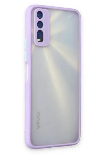 Newface Vivo Y11S Kılıf Montreal Silikon Kapak - Mor resmi