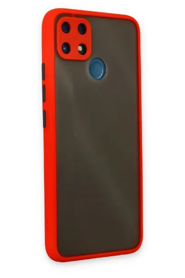 Newface Realme C25 Kılıf Montreal Silikon Kapak - Kırmızı resmi