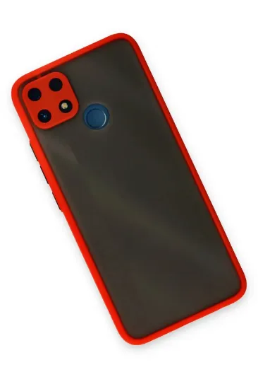 Newface Realme C25 Kılıf Montreal Silikon Kapak - Kırmızı resmi