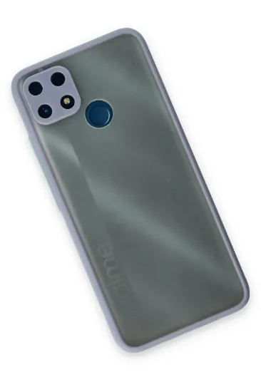 Newface Realme C25 Kılıf Montreal Silikon Kapak - Gri resmi