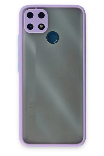 Newface Realme C25 Kılıf Montreal Silikon Kapak - Mor resmi