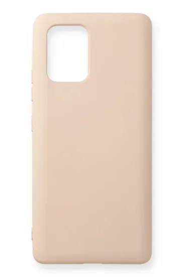 Newface Samsung Galaxy A91 / S10 Lite Kılıf Nano içi Kadife Silikon - Pudra resmi