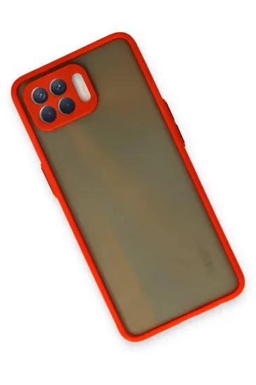 Newface Oppo Reno 4 Lite Kılıf Montreal Silikon Kapak - Kırmızı resmi