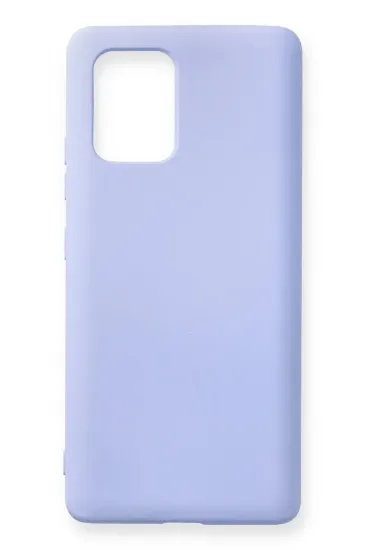 Newface Samsung Galaxy A91 / S10 Lite Kılıf Nano içi Kadife Silikon - Lila resmi