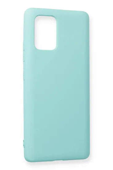 Newface Samsung Galaxy A91 / S10 Lite Kılıf Nano içi Kadife Silikon - Turkuaz resmi