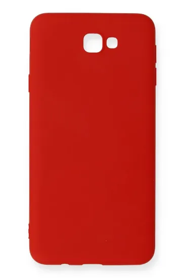 Newface Samsung Galaxy J7 Prime Kılıf Nano içi Kadife Silikon - Kırmızı resmi