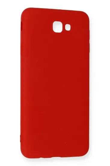 Newface Samsung Galaxy J7 Prime Kılıf Nano içi Kadife Silikon - Kırmızı resmi