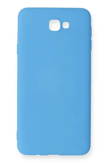 Newface Samsung Galaxy J7 Prime Kılıf Nano içi Kadife Silikon - Mavi resmi