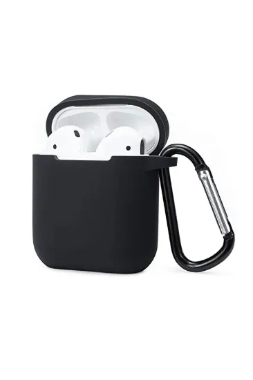 Newface Airpods 2 (2.nesil) Sert Silikon Kılıf - Siyah resmi