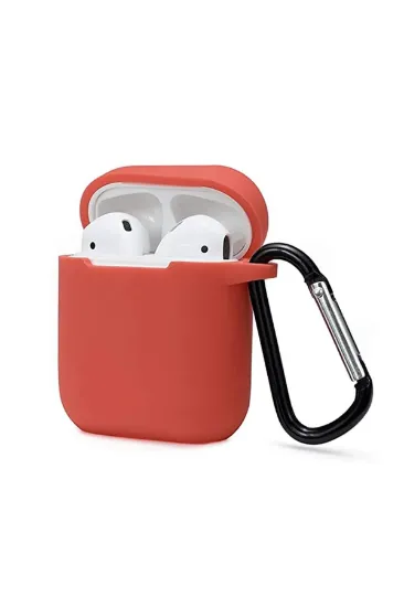 Newface Airpods 2 (2.nesil) Sert Silikon Kılıf - Kırmızı resmi