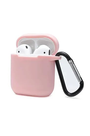 Newface Airpods 2 (2.nesil) Sert Silikon Kılıf - Pudra resmi