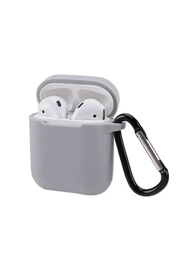 Newface Airpods 2 (2.nesil) Sert Silikon Kılıf - Gri resmi