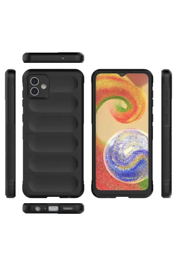 Newface Samsung Galaxy A04E Kılıf Optimum Silikon - Siyah resmi