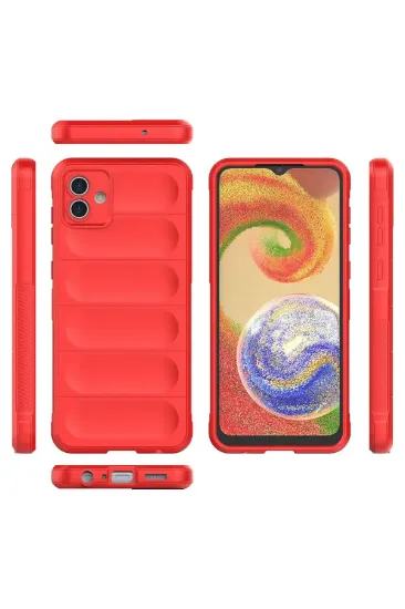 Newface Samsung Galaxy A04E Kılıf Optimum Silikon - Kırmızı resmi