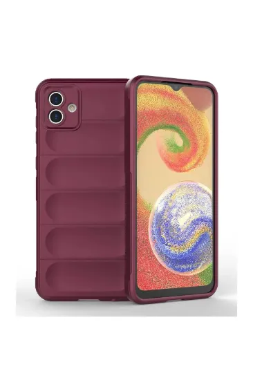 Newface Samsung Galaxy A04E Kılıf Optimum Silikon - Bordo resmi