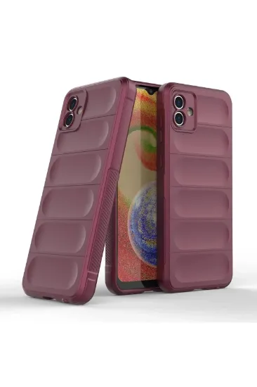Newface Samsung Galaxy A04E Kılıf Optimum Silikon - Bordo resmi