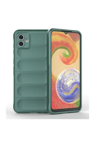 Newface Samsung Galaxy A04E Kılıf Optimum Silikon - Koyu Yeşil resmi
