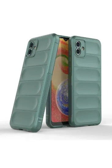 Newface Samsung Galaxy A04E Kılıf Optimum Silikon - Koyu Yeşil resmi