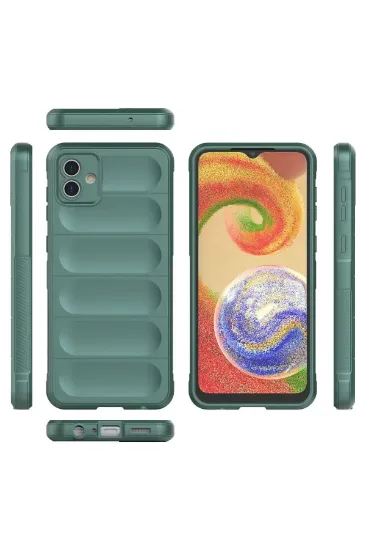 Newface Samsung Galaxy A04E Kılıf Optimum Silikon - Koyu Yeşil resmi