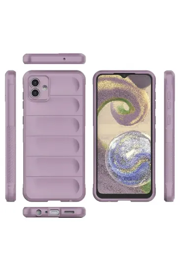 Newface Samsung Galaxy A04E Kılıf Optimum Silikon - Mor resmi