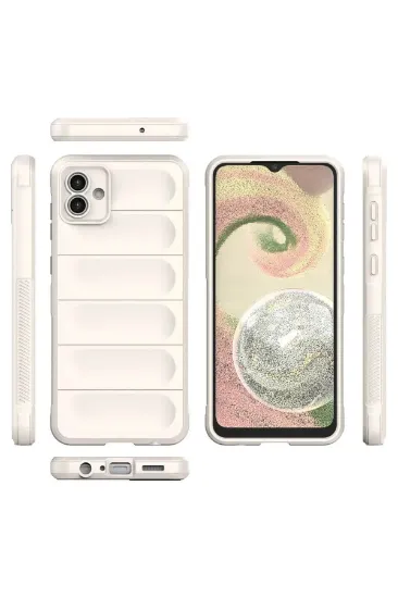 Newface Samsung Galaxy A04E Kılıf Optimum Silikon - Krem resmi