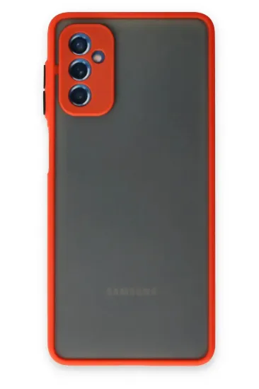 Newface Samsung Galaxy M52 5G Kılıf Montreal Silikon Kapak - Kırmızı resmi