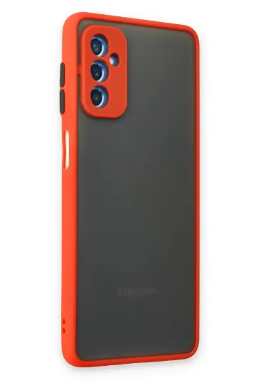 Newface Samsung Galaxy M52 5G Kılıf Montreal Silikon Kapak - Kırmızı resmi