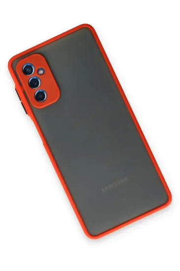Newface Samsung Galaxy M52 5G Kılıf Montreal Silikon Kapak - Kırmızı resmi