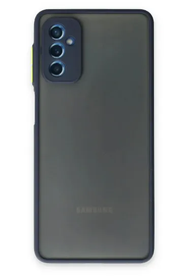 Newface Samsung Galaxy M52 5G Kılıf Montreal Silikon Kapak - Lacivert resmi
